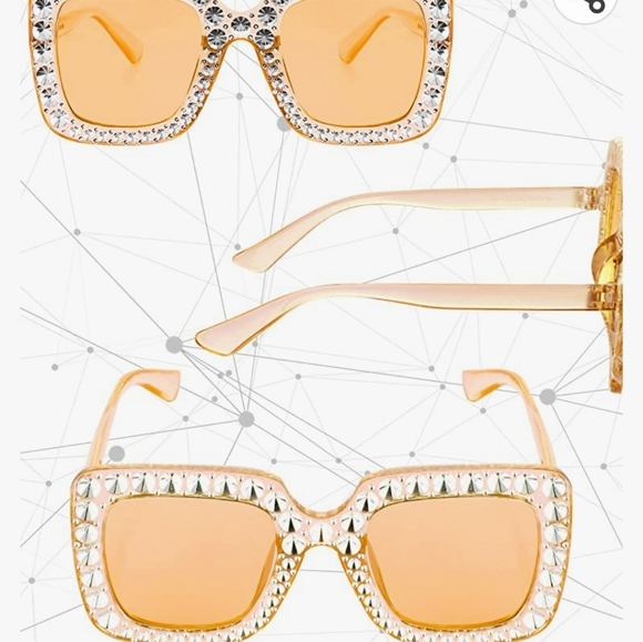 Mod Champagne Square Sunglasses